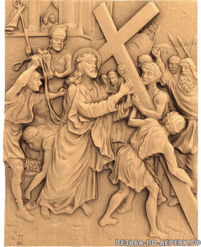 Резная икона Казнь Иисуса Христа #2 из дерева